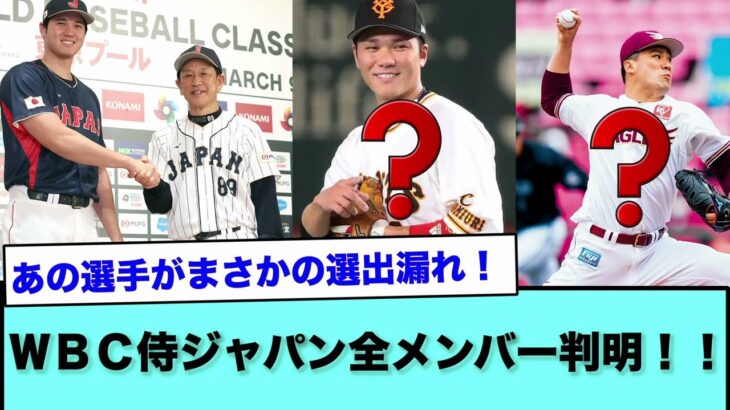 全メンバーのリストが判明！3月開催のWBC出場の日本代表「侍ジャパン」30選手