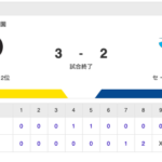 【試合結果】中日 2-3 阪神 柳7.2回3失点 石川タイムリーツーベース