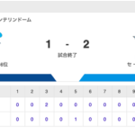 【試合結果】中日 1-2 DeNA メヒア7回2失点 岡林・大島マルチ